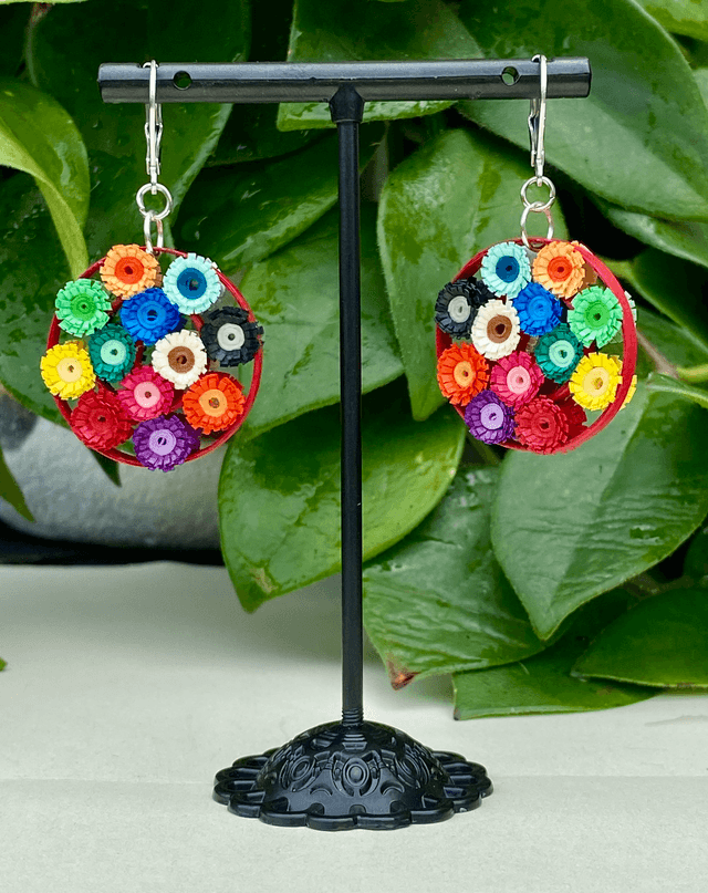 Millefiori multicolore rond