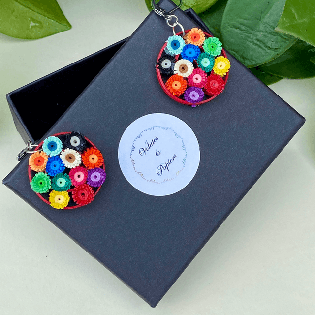 Millefiori multicolore rond