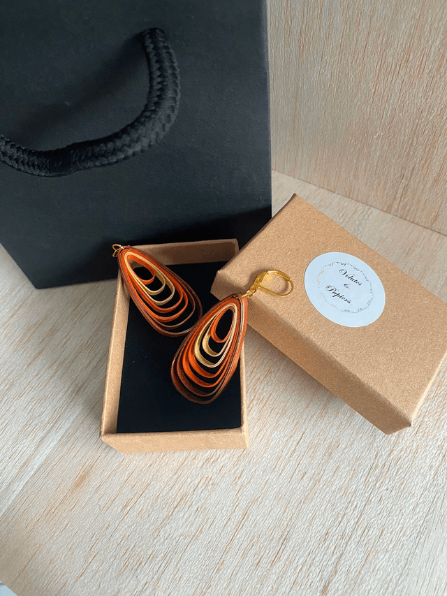 Géométrique dégradé ovale orange