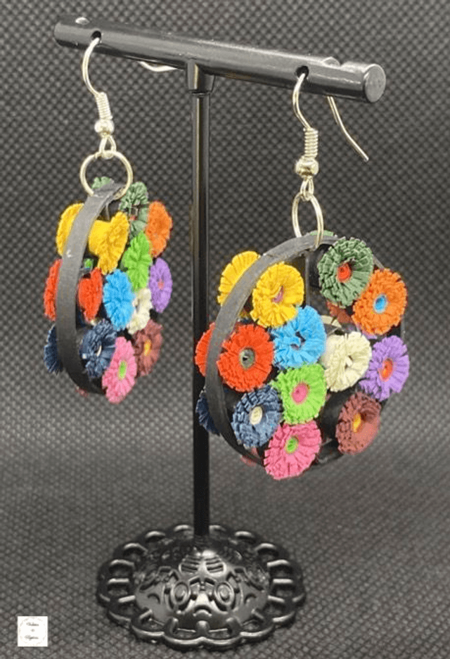 Millefiori multicolore rond